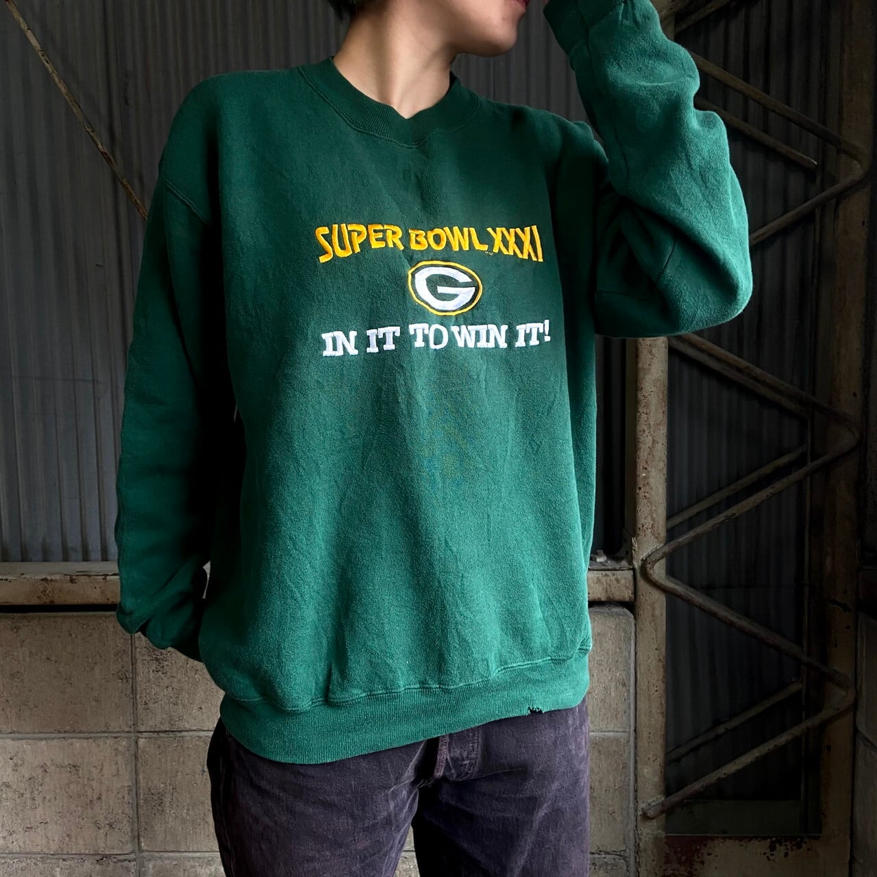 90年代 リー Lee SPORT NFL GREEN BAY PACKERS グリーンベイパッカーズ スポーツプリントTシャツ USA製 メンズXL ヴィンテージ /eaa319768