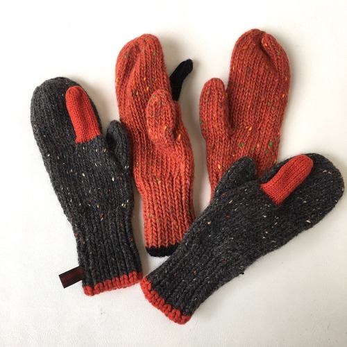 Hand Made Knit Mittons Gloves