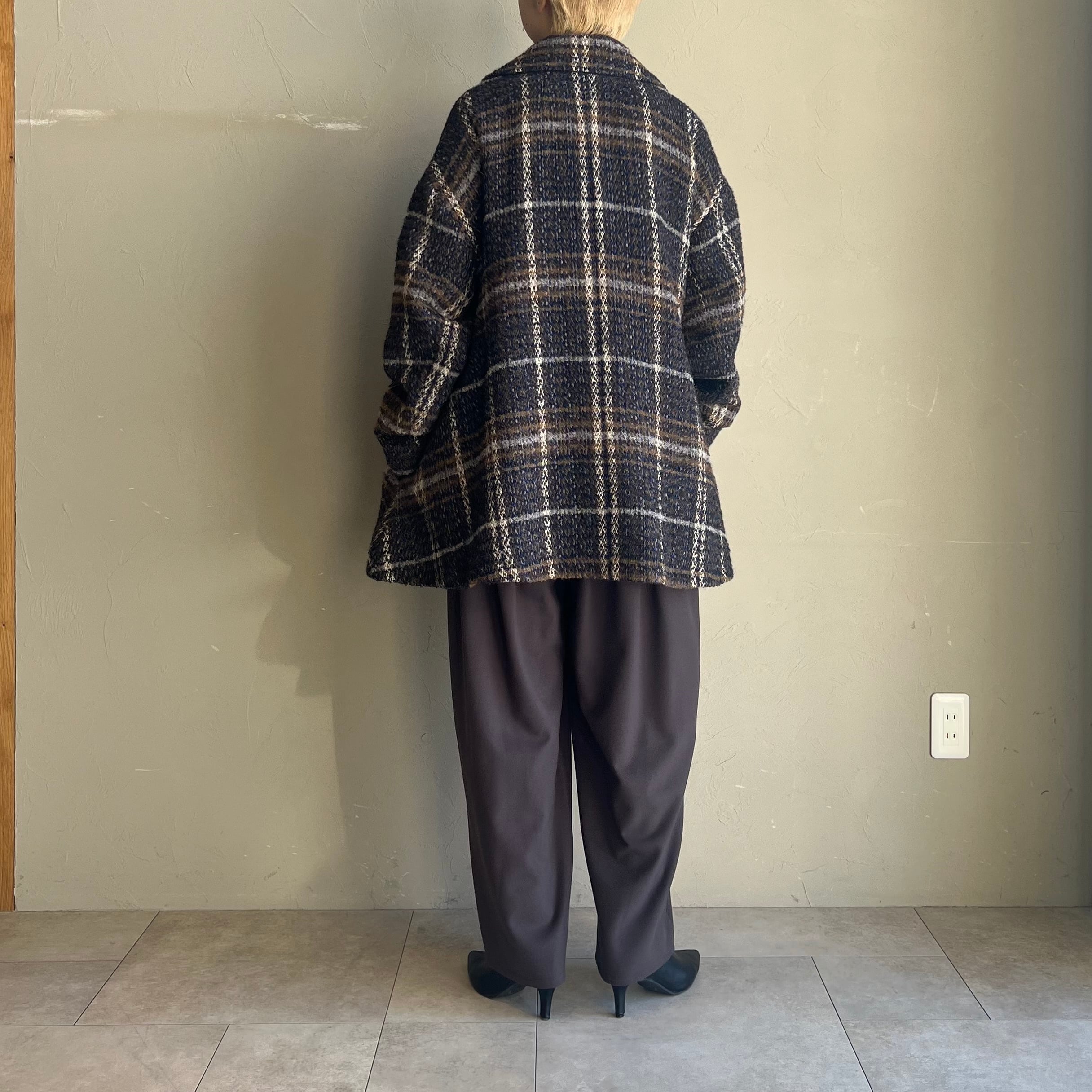 新品未使用　45r テーラード チェック　ウール　ツイード　定価8万4千円 CYNICAL 】チェックツイードテーラードコート | valance 福井