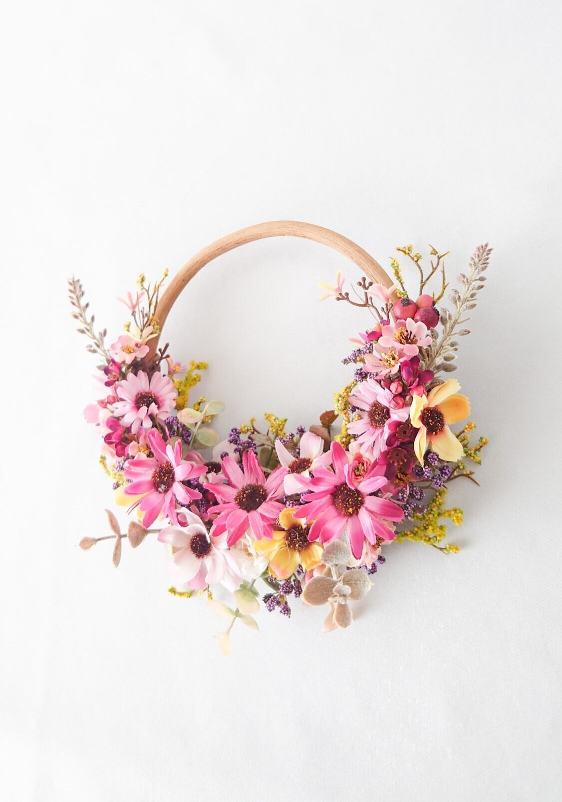 ※salmon pink小花たちのハーフリース コスモスのハーフリース/ミニサイズ | flowerworks LUPINUS