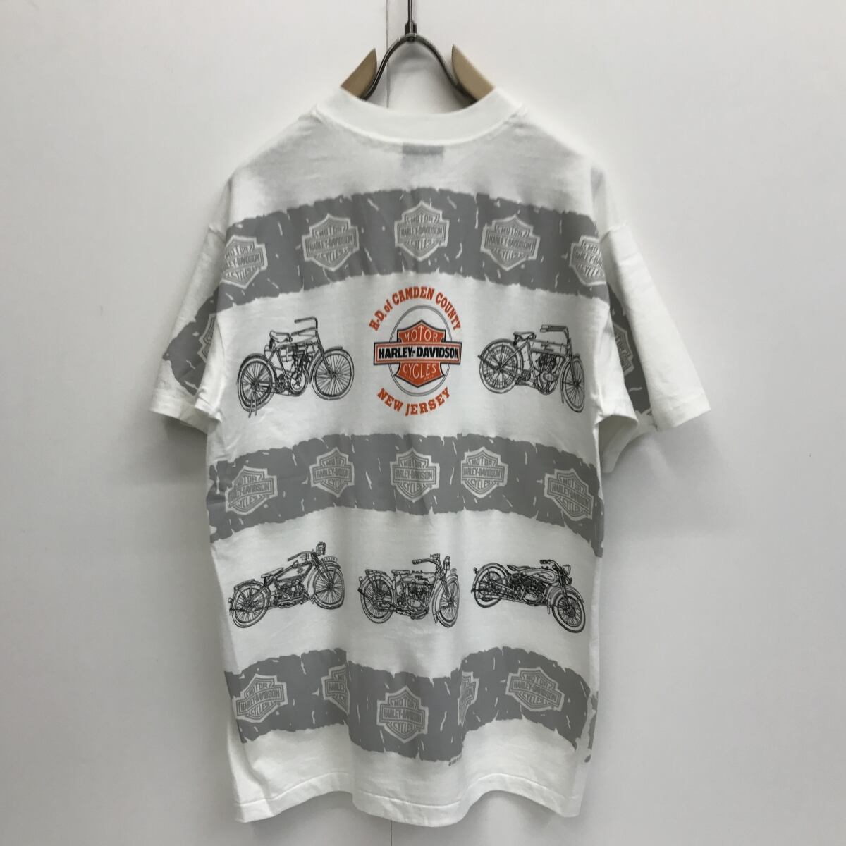 【vintage】90s HARLEY DAVIDSON Tシャツ　両面　総柄