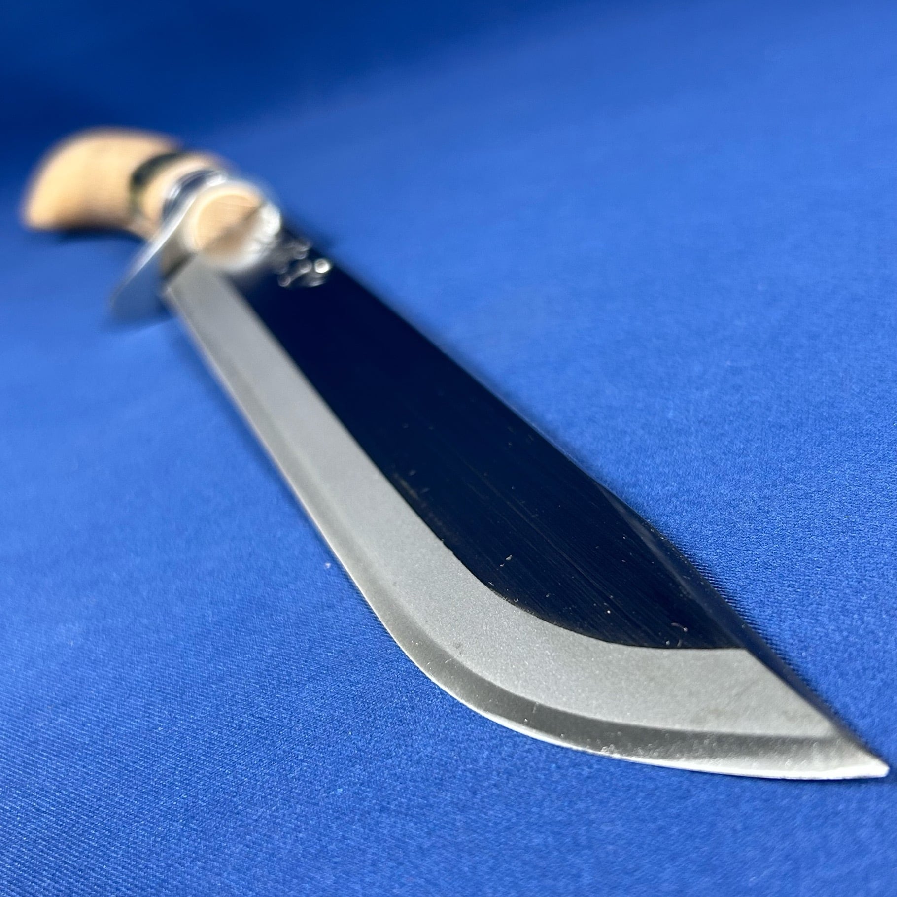 花楯作 磨き 両刃剣ナタ(山刀) 240mm 青紙二号鋼 木製ケース付【新品