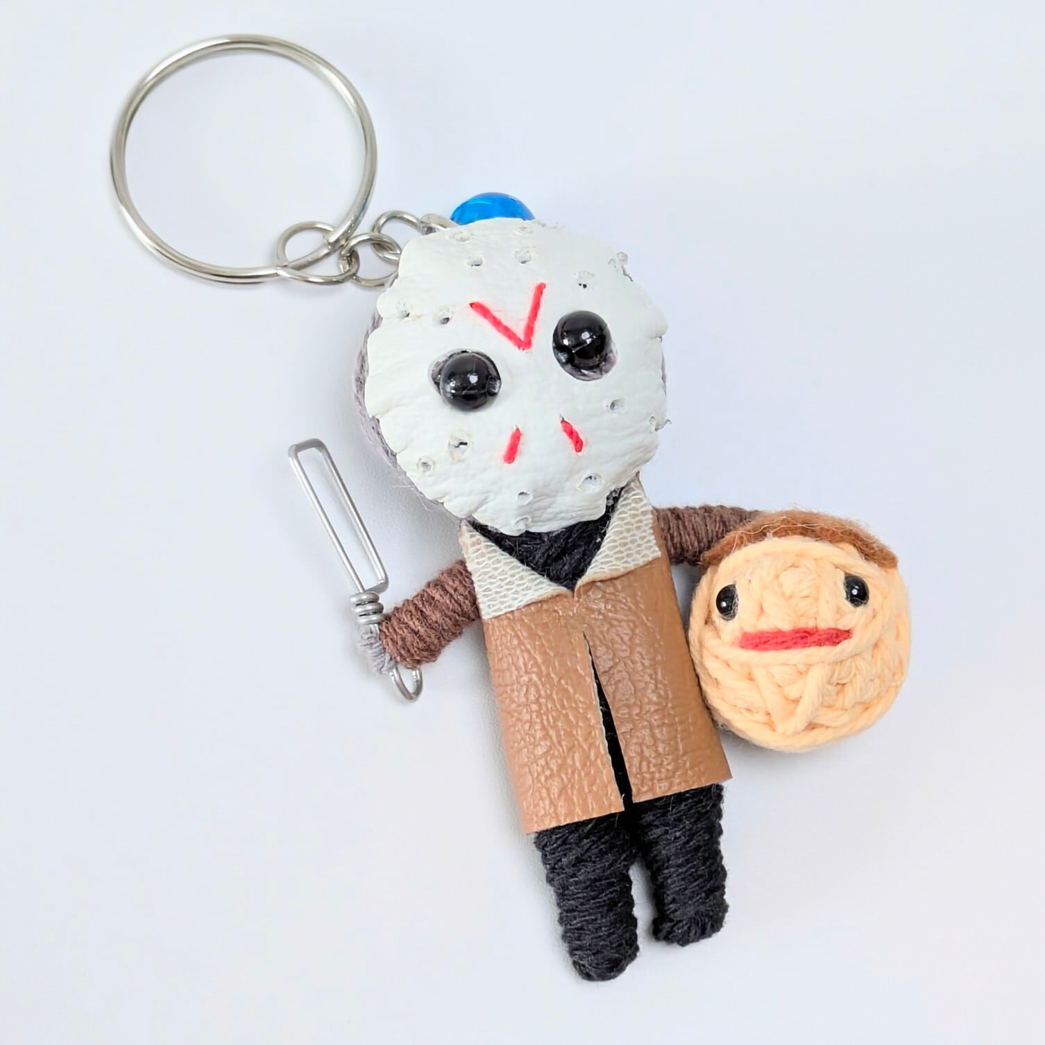 【 ジェイソン ボーヒーズ 『13日の金曜日』 ( Jason Voorhees ) 】 Voodoo doll KeyHolder / ブードゥー人形 / 身代わり人形 /お守り人形  〚アメリカン雑貨 アメトイ〛