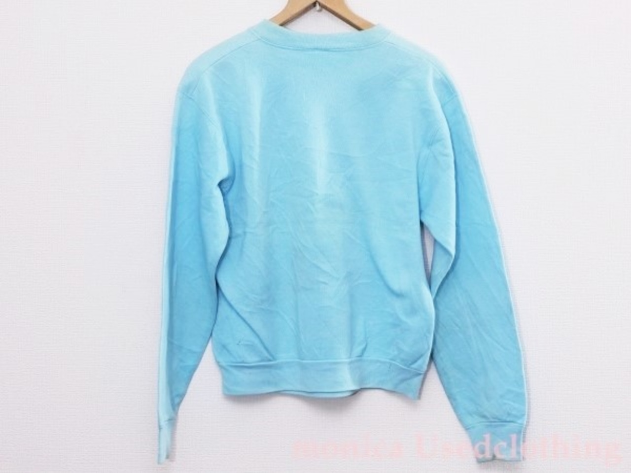 MD133 ヴィンテージ トレーナー お魚プリント 水色 M | 古着屋GreenBear