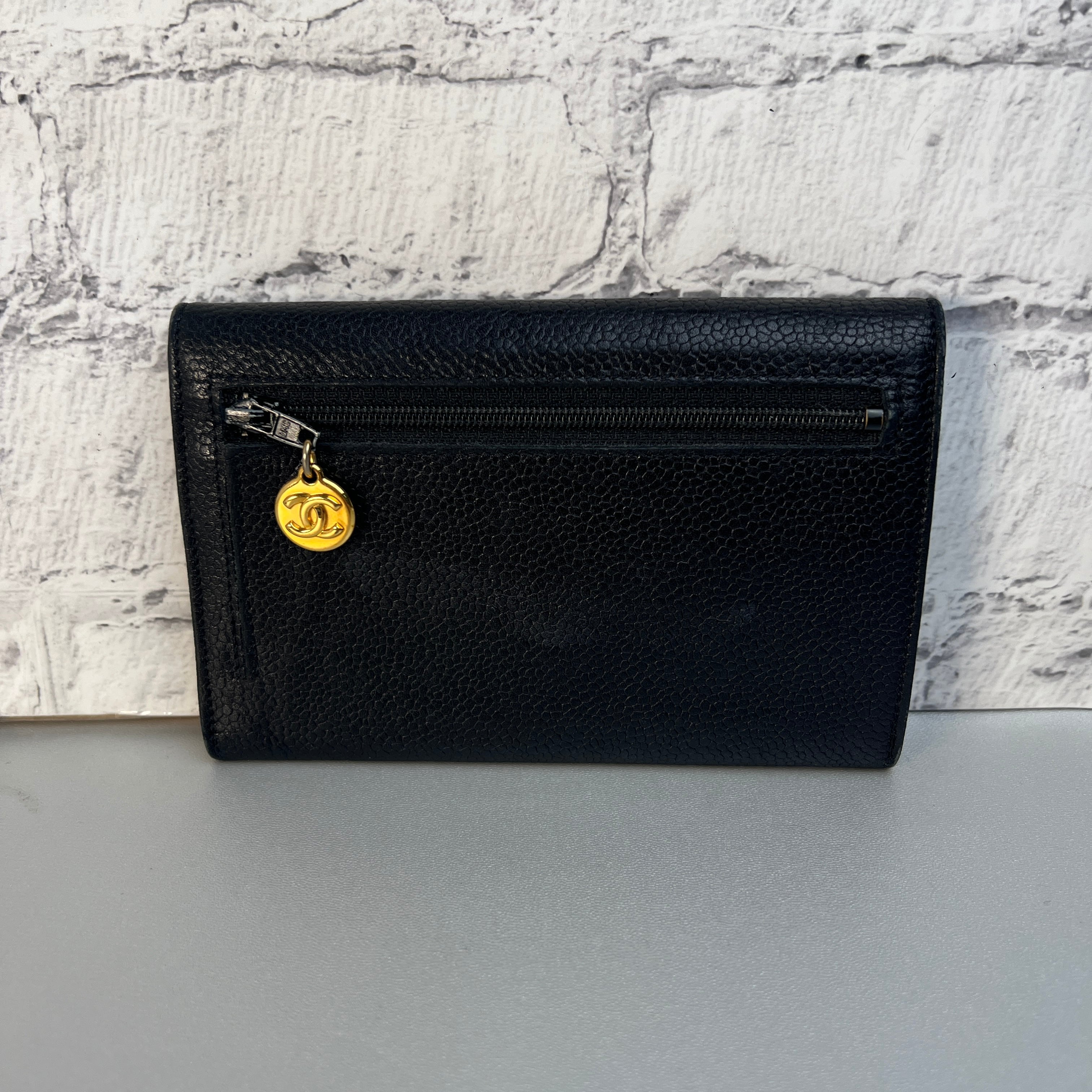 CHANEL シャネル ココマーク キャビアスキン コインケース ブラック A