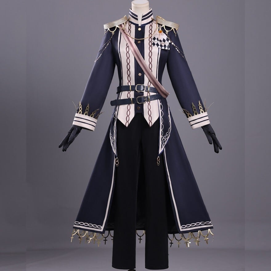 王子系ミリタリーコスプレ 豪華9点フルセット 軍服 貴族 舞台衣装 王子様 濃紺
