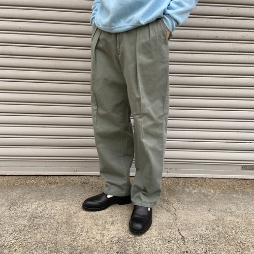 90s RalphLauren 初期タグ　タックチノパンツ　セージグリーン