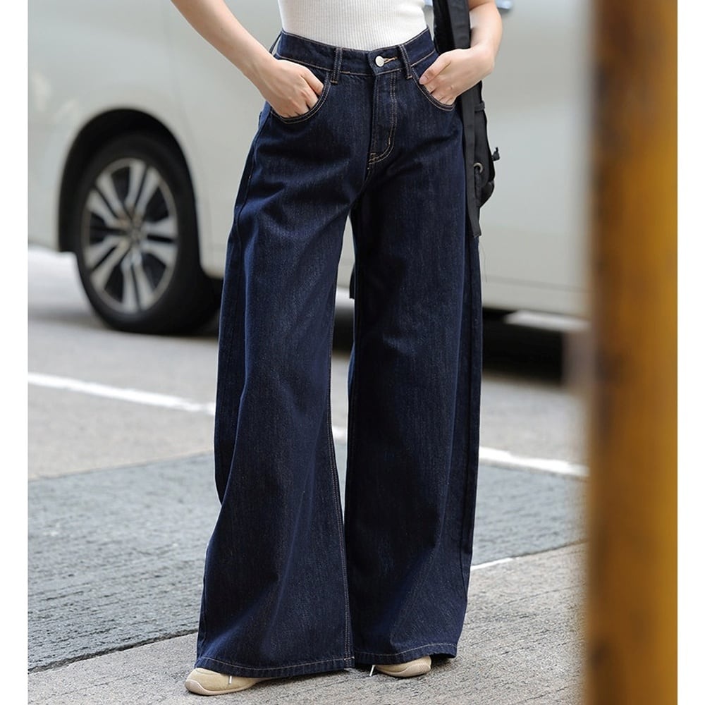 wide denim pants k-0150