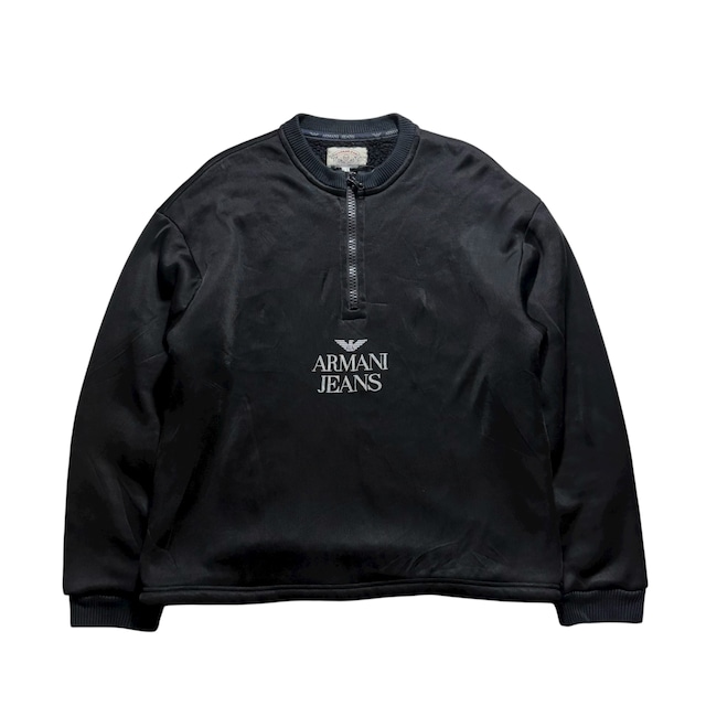 vintage ARMANI JEANS black boa lining pullover