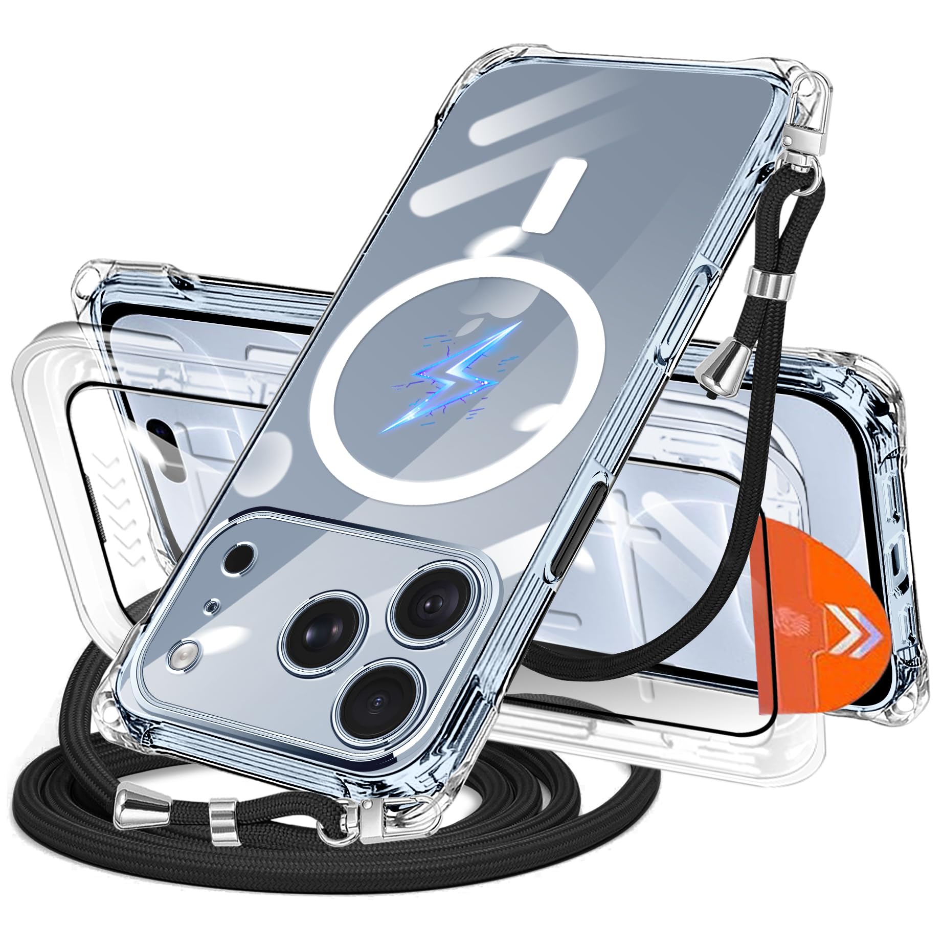 NISIILNG iPhone 18 Pro Max / 17 Pro Max 用 ケース クリア ショルダー あいふおん18promax ケース