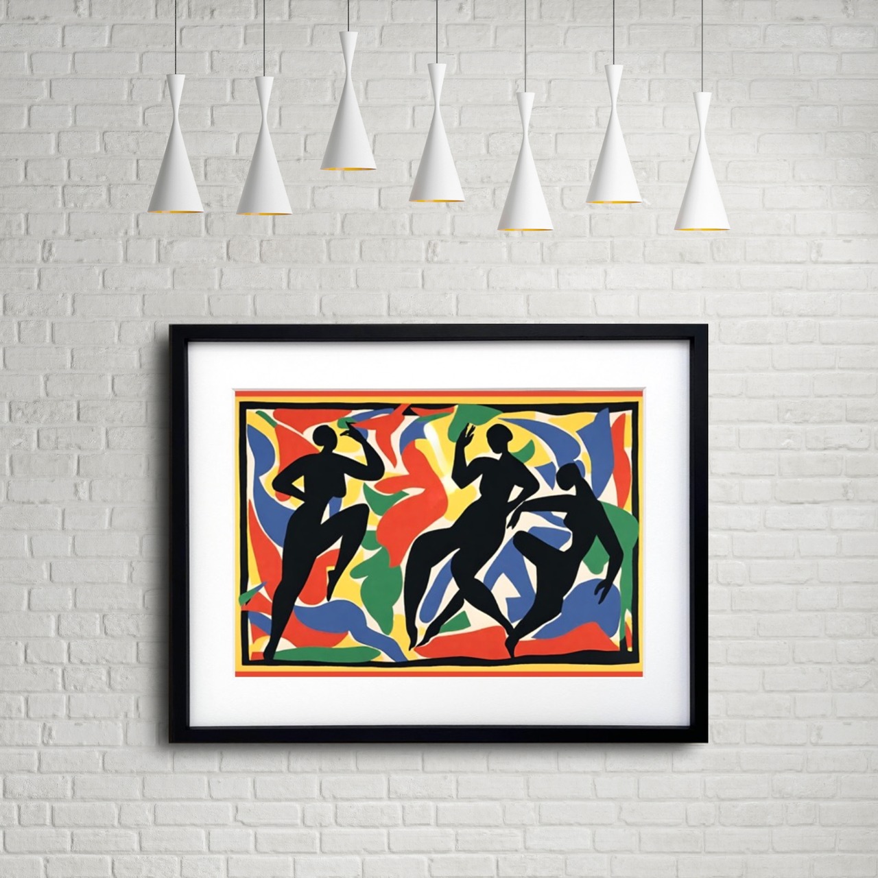 Dance Hall ⅲ｜カラフル切り絵風ダンスアートポスター｜空間を明るく彩るポップデザイン｜｜A3ポスター