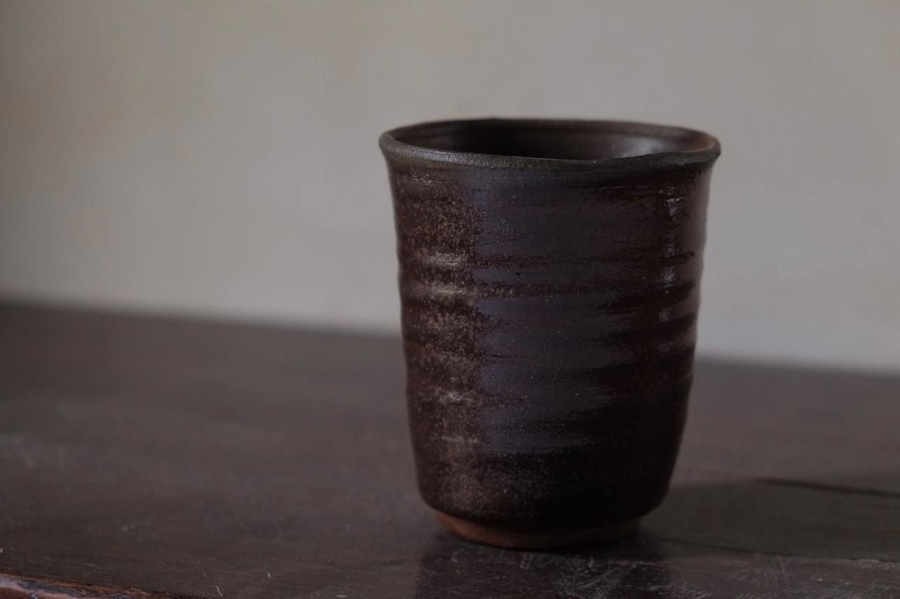 焼締麦酒杯/卯一　Yakishime beer cup/Uichi