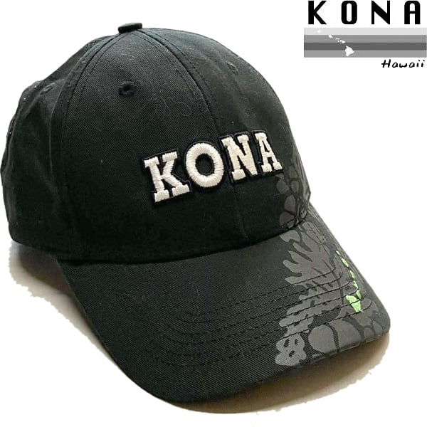 1点物◇ハワイ島コナKONA黒ベースボールキャップ古着メンズレディース