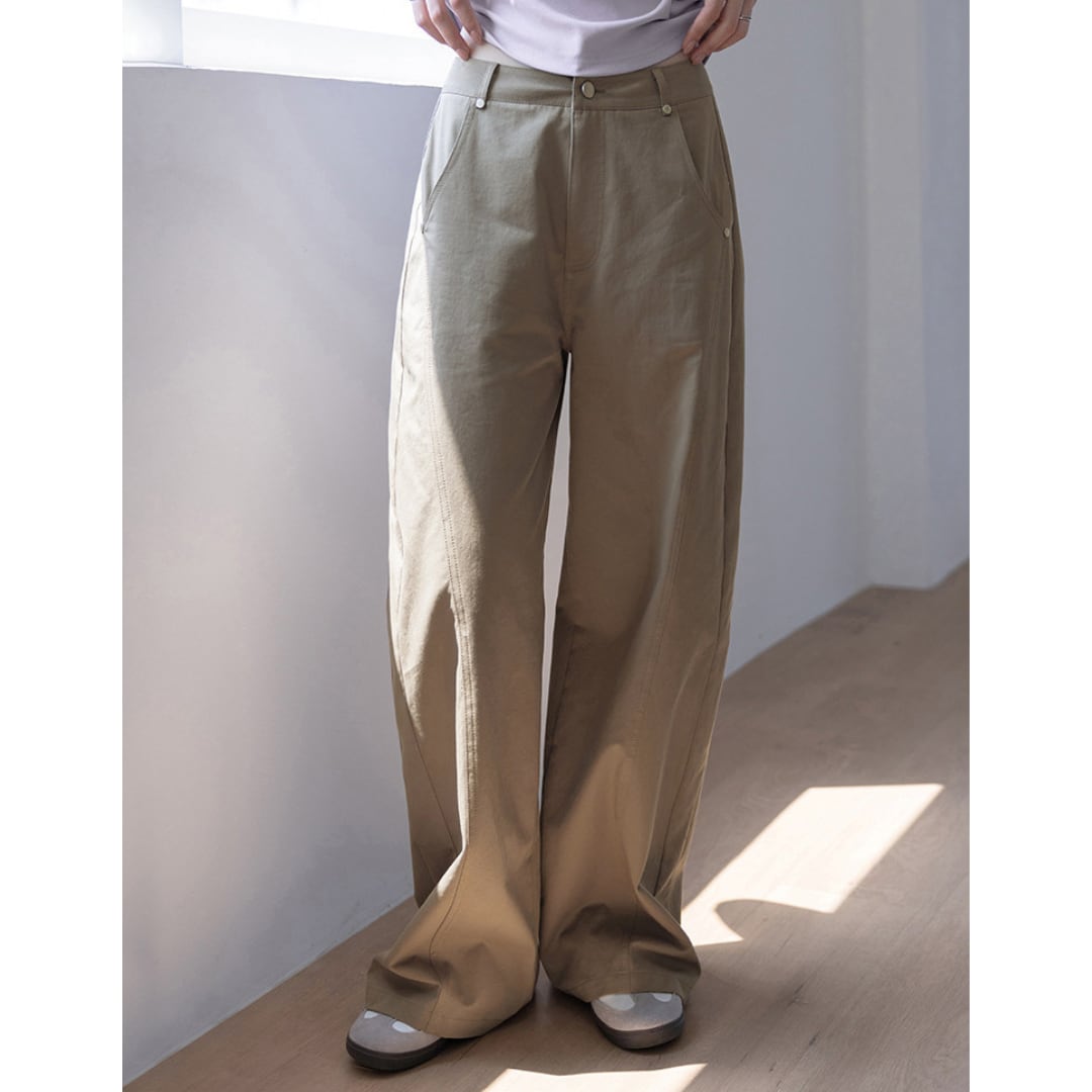 straight wide cotton pants