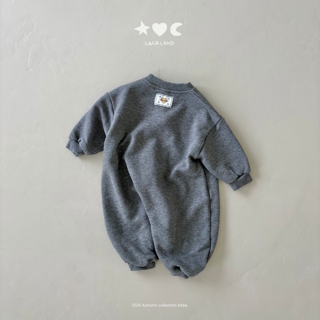 韓国子供服 / LALALAND / 26Autumn / ベベ 裏毛 ジップアップロンパース / 秋服 / ベビー *6M~18M*