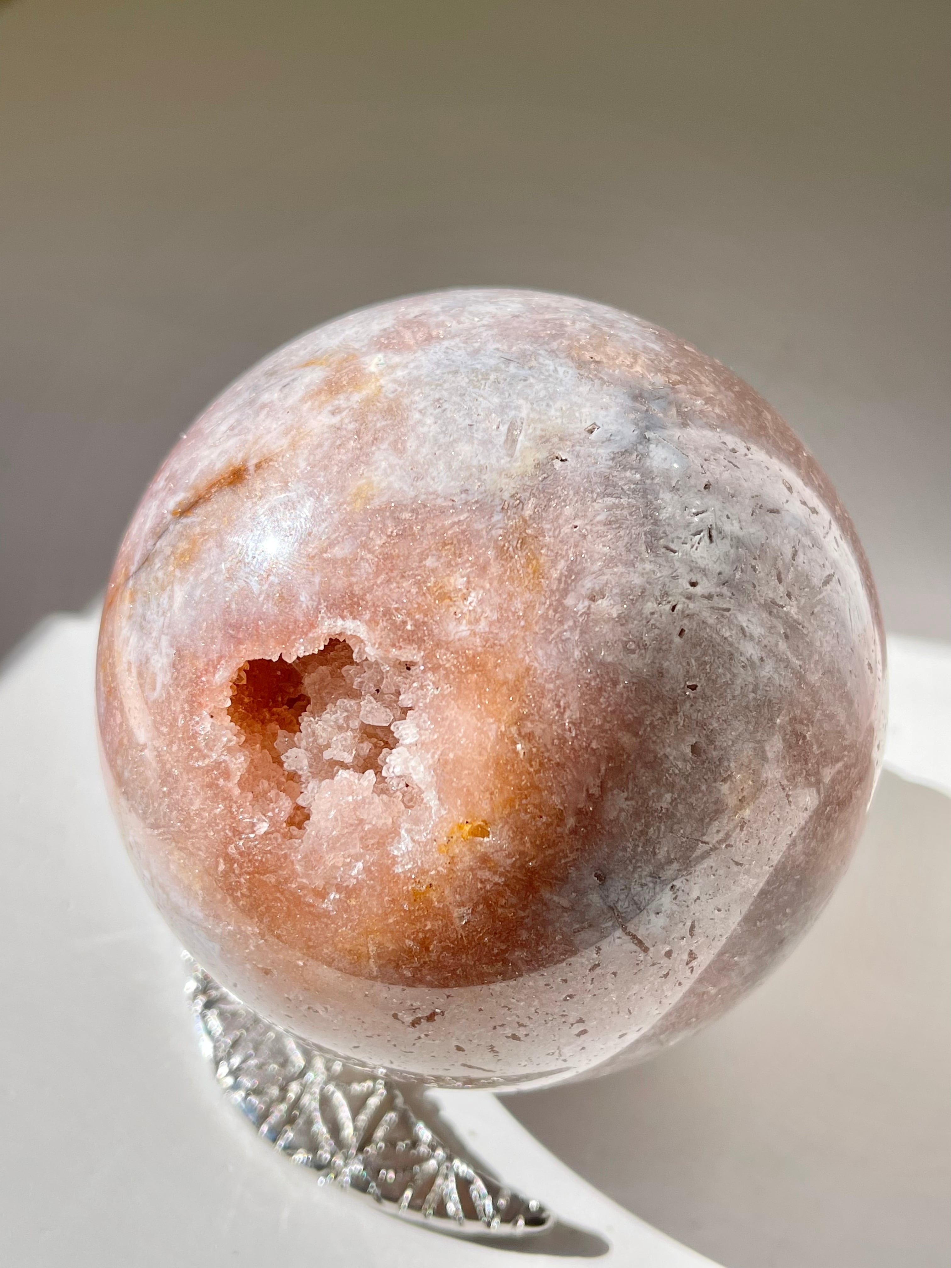 ピンクアメジスト笑口スフィア10.5cm/ pink amethyst smiling sphere10.5cm | AINA MINERALS  powered by BASE