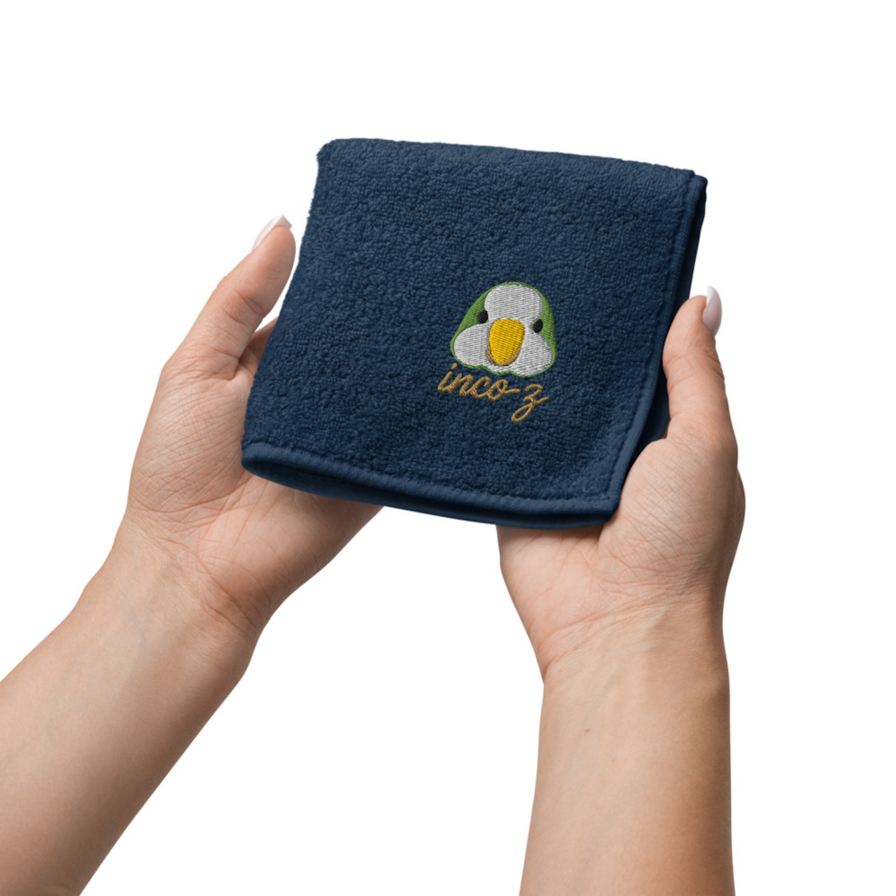 inco-z | 刺繍 今治ハンカチタオル オキナまる顔 design In00027