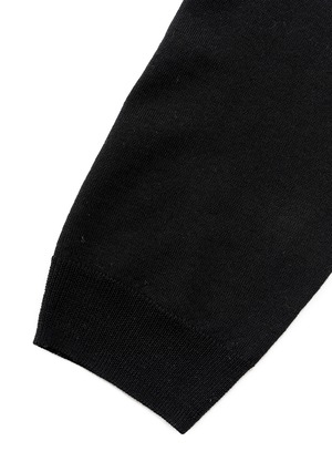 CONTROLLA+ fine merino mock neck cardigan knit (black)