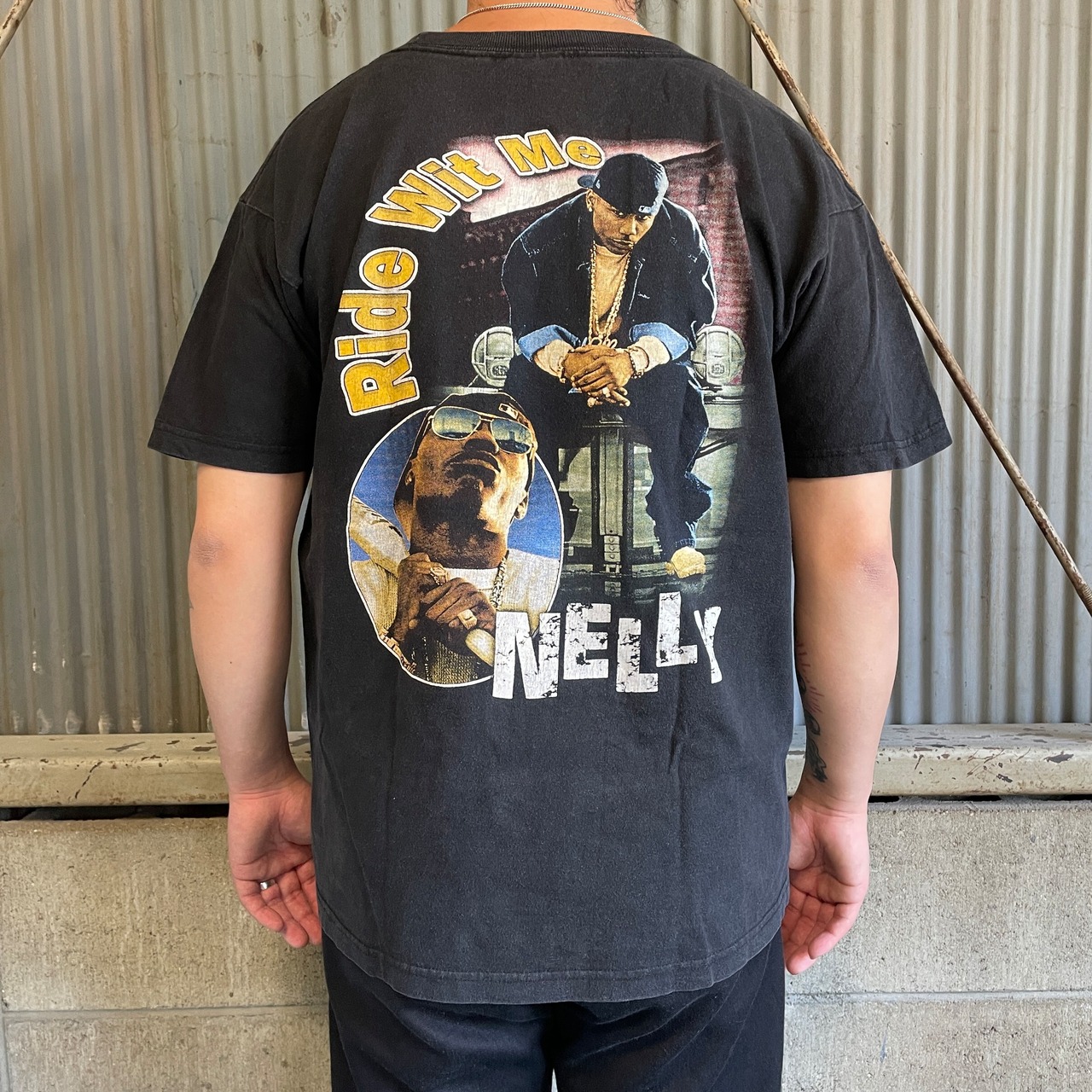 00年代 NELLY RIDE WIT ME ネリー HIP-HOP ラップTシャツ メンズL 古着 