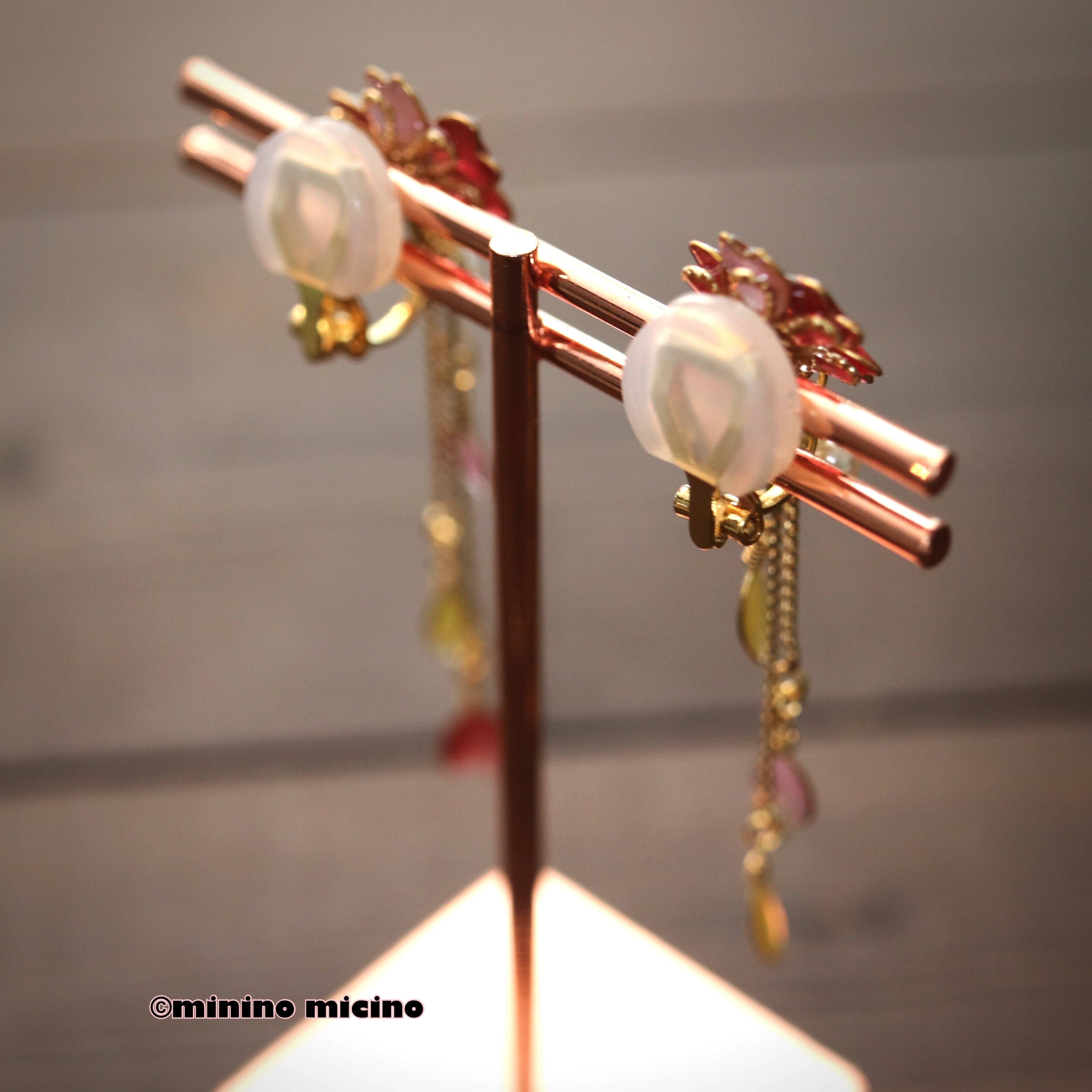 桜ワイヤー イヤリング＆ピアス | まやの目(猫モチーフ雑貨