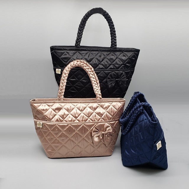 送料無料【 NaRaYa】ナラヤ ハンドバッグ 舟形×ミニリボン NBS-323