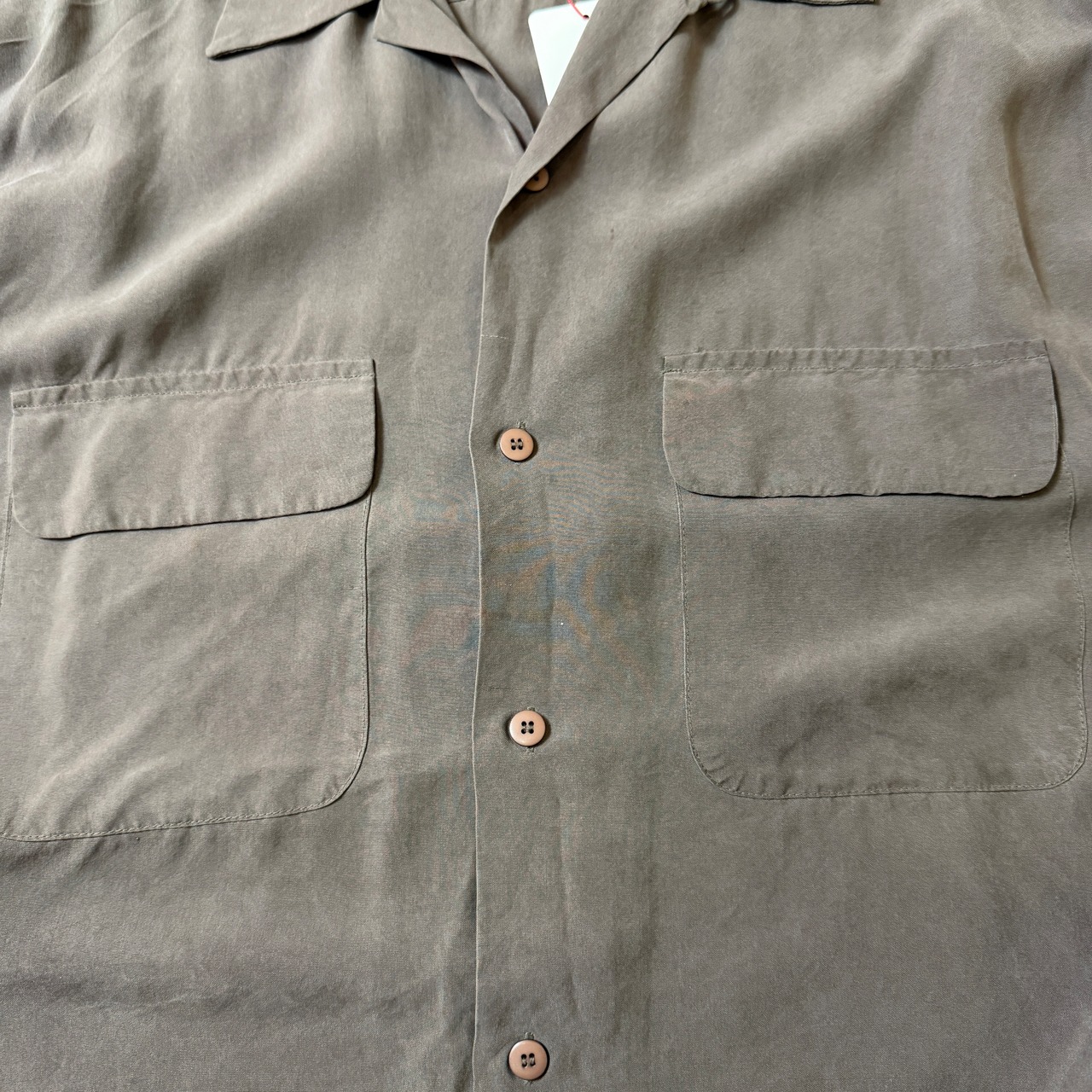 00's〜 ROEVELLE Silk Open-Collar Shirt 00年代 シルク オープンカラーシャツ 開襟 ジャージ ヴィンテージ ビンテージ  TT2026-0040 - 5