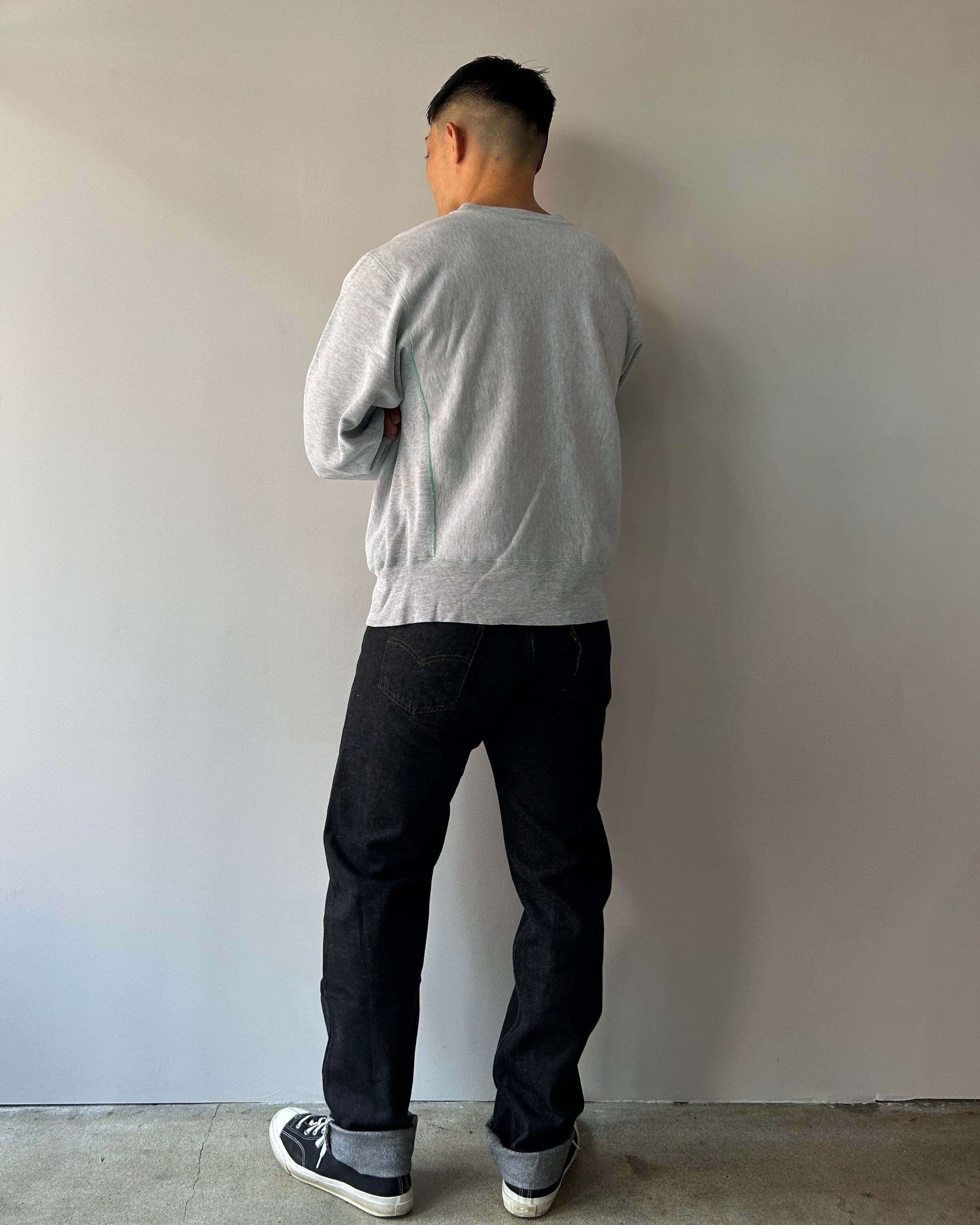 希少 ミントステッチ 80s L リバースウィーブ グレー スウェット 