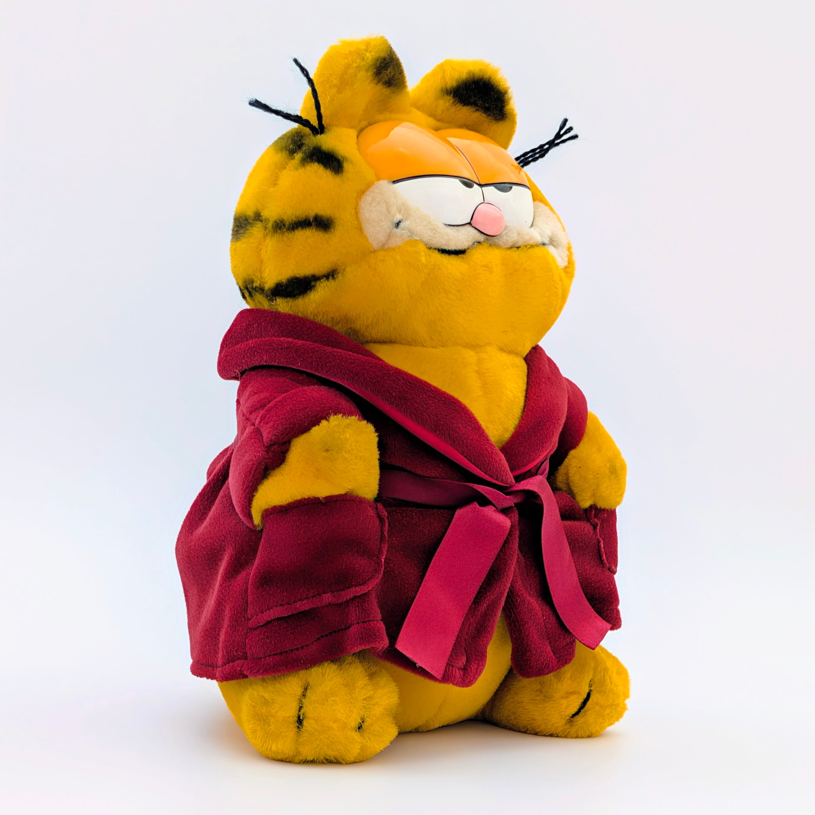 ☆ VINTAGE 1980年代初期 ☆【 Garfield ( ガーフィールド ) 】『 ゴージャスガウン ガーフィールド(笑) 』ぬいぐるみ / プラッシュ / plush / 1980年代年製 〚アメリカン雑貨 アメトイ〛