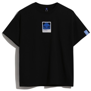 送料無料【HIPANDA ハイパンダ】メンズ BRO ワッペン＆刺繍 ビッグシルエット Tシャツ MEN'S WAPPEN&EMBROIDERY BIG SILHOUETTE SHORT SLEEVED T-SHIRT / BLACK・WHITE・BLUE