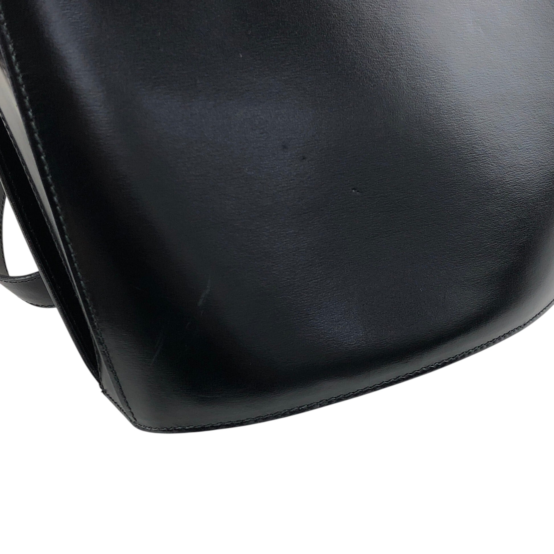 CELINE セリーヌ ショルダーバッグ ブラック ロゴ サークル レザー