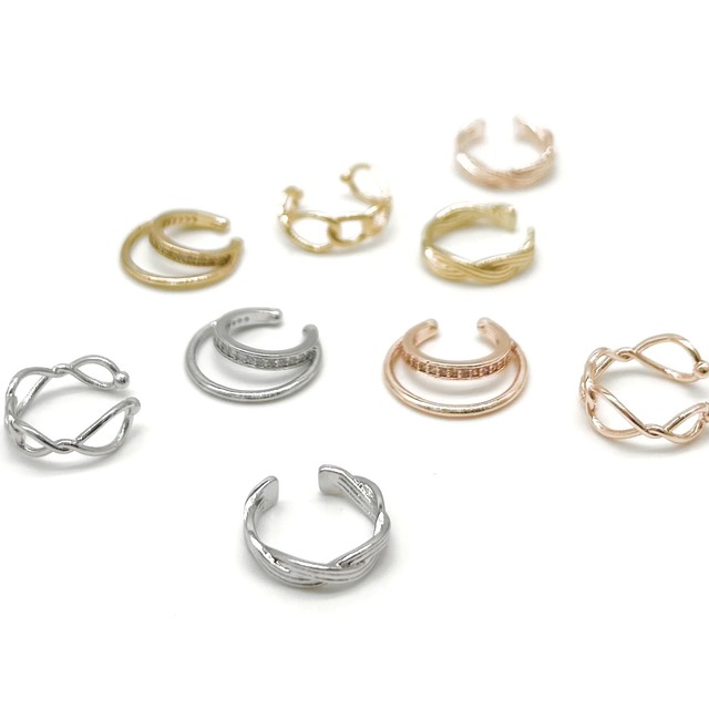 イヤーカフ：バリエフープストーン　IMPRESSION　イヤカフ