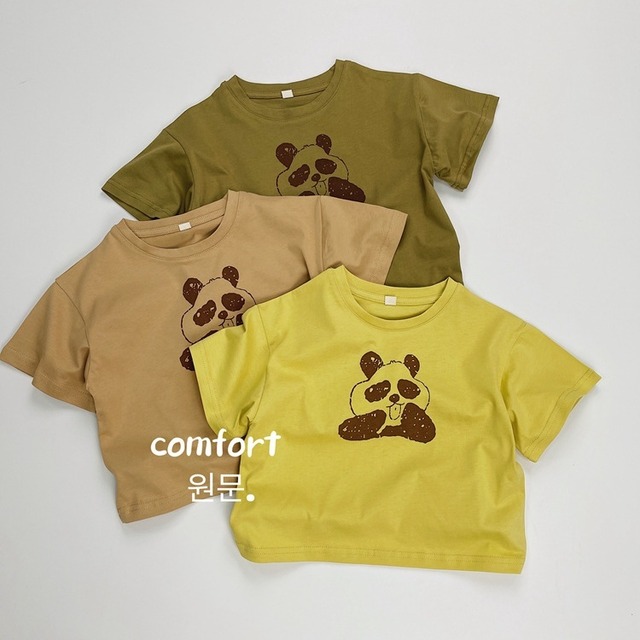 【夏新作】パンダデザイントップス