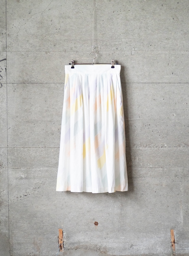 "Ann Stevens" 1980s Broadcloth brush stroke skirt