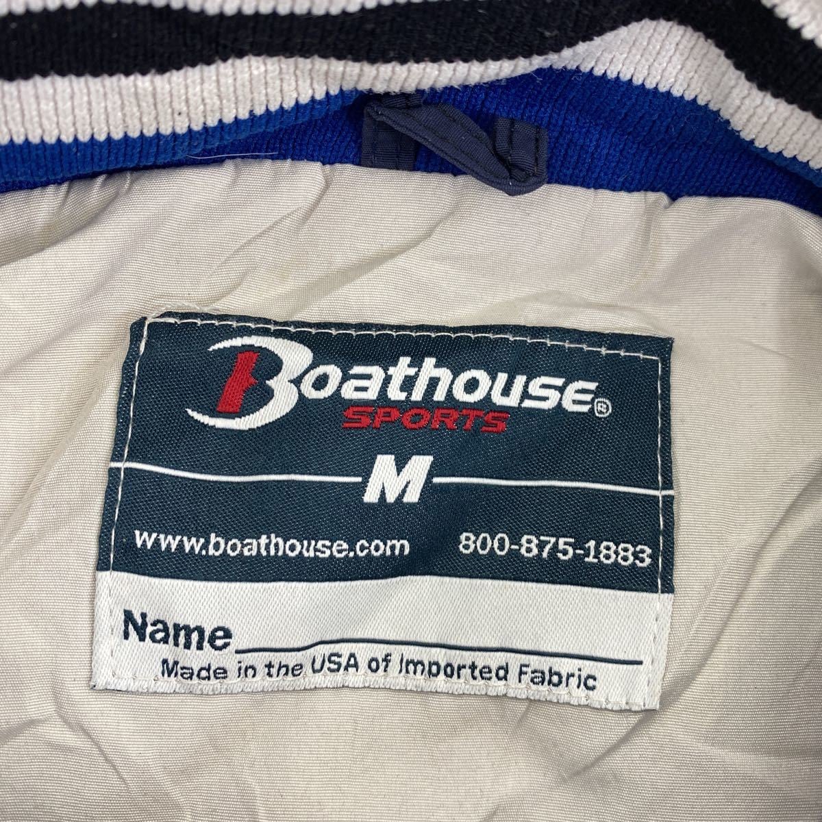 Boathouse ジップアップジャケット M ホワイト ブルー ボートハウス