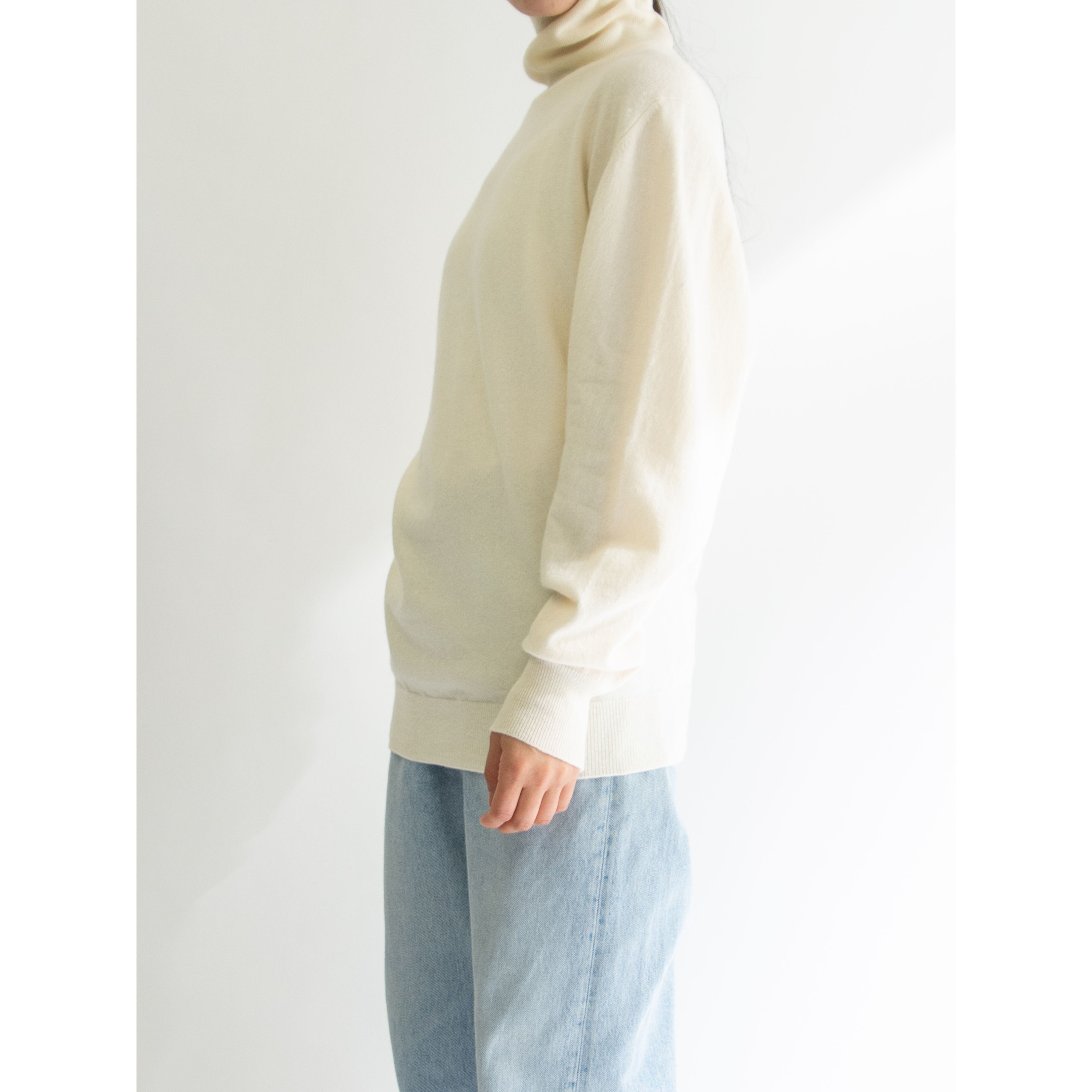 【BRAEMAR】Made in Scotland Wool High Neck Sweater(ブレーマー スコットランド製 ハイネックセーター タートルネックニット)