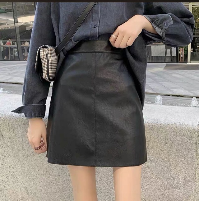 エコレザーミニスカート