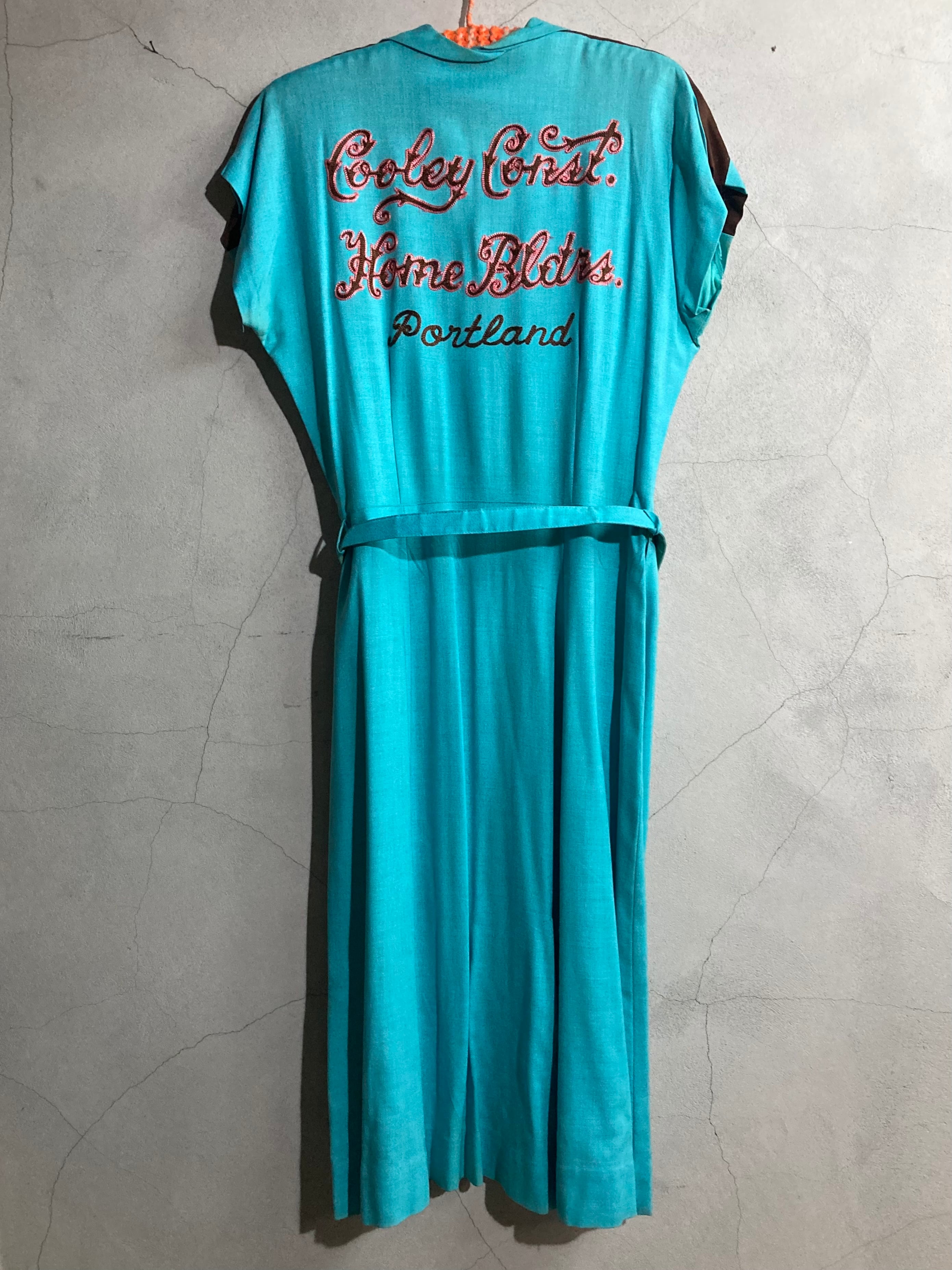 40s 50s VINTAGE BOWLING LYON DRESS