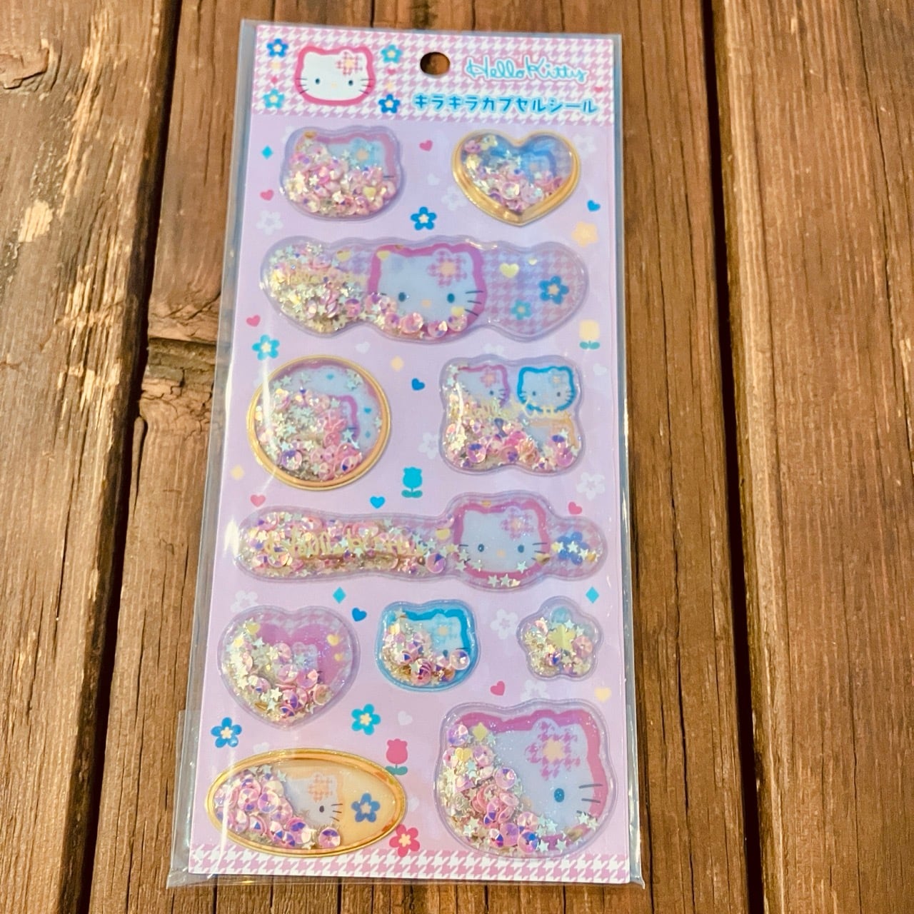 サンリオ ハローキティ カオハナ キラキラカプセルシール X12