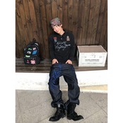 VINTAGE ストリート 08 グラフィック ポロTシャツ T2276