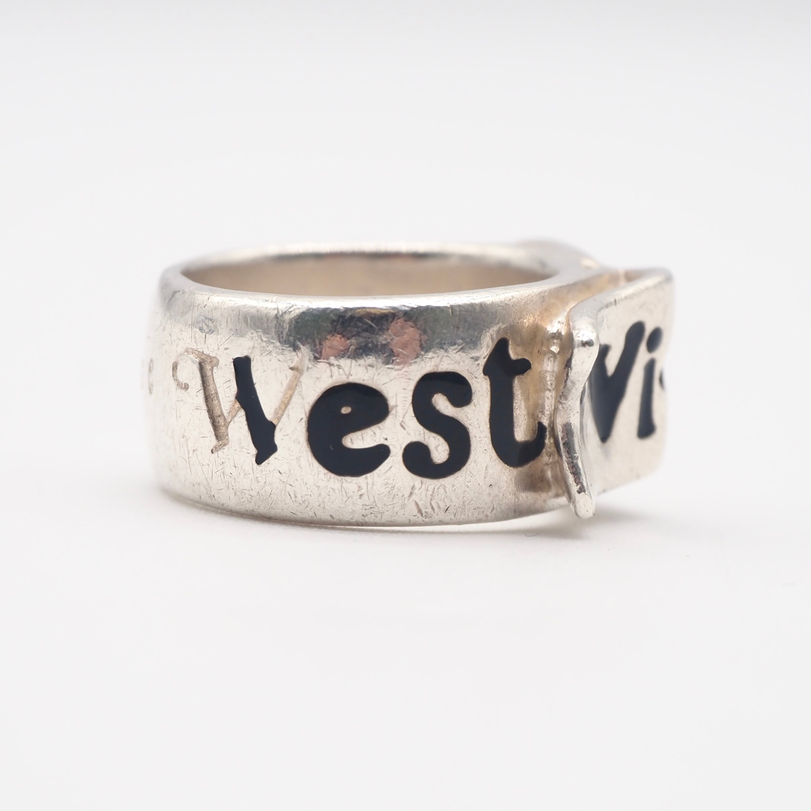 現行品】Vivienne Westwood 約12号 ベルトリング シルバー925