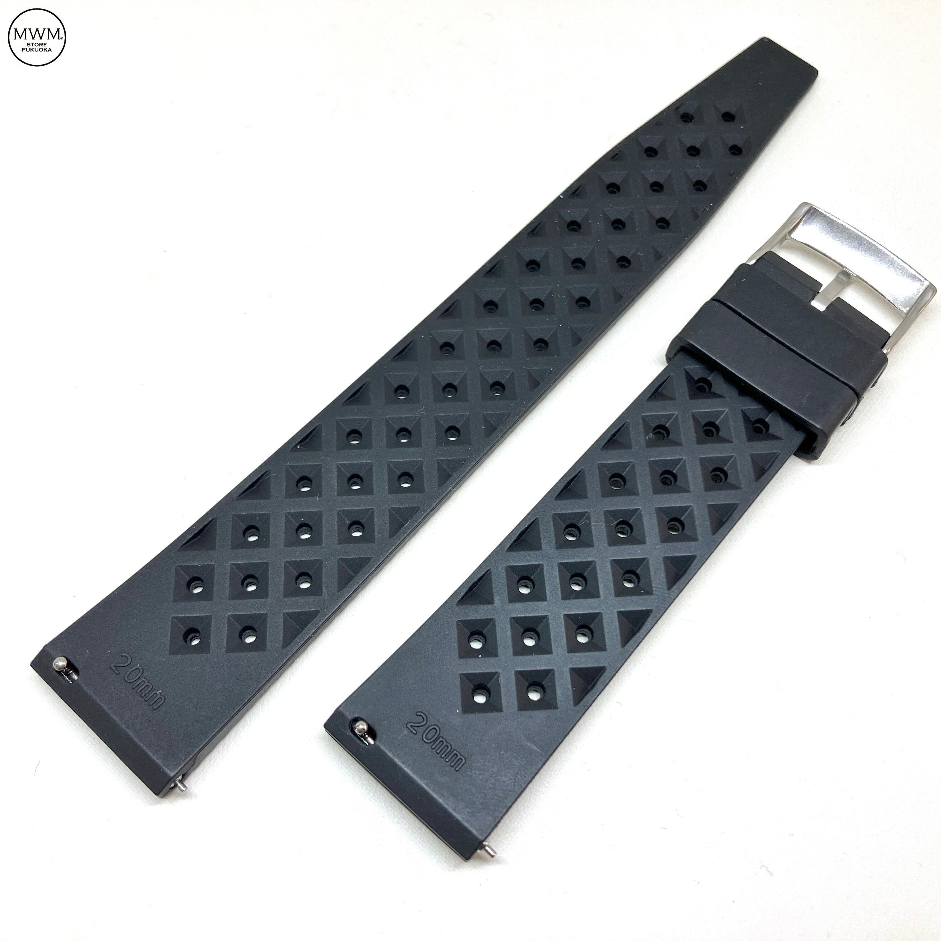ヴィンテージ トロピックタイプ ラバーベルト ブラック 20/22mm 腕時計  