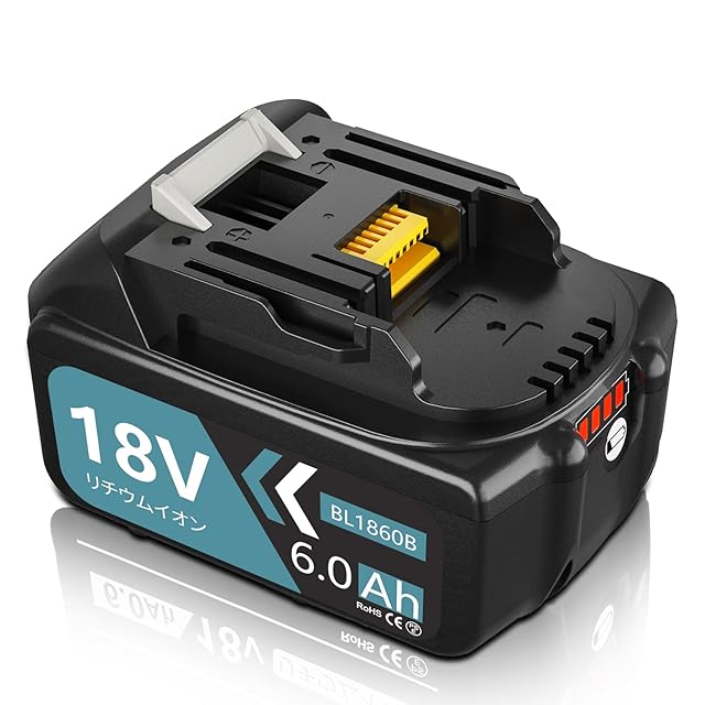 マキタ 電動工具 18V 高容量6.0Ah スライド式バッテリー リチウムイオン マキタ18V互換バッテリー9.0Ah大容量LED表示