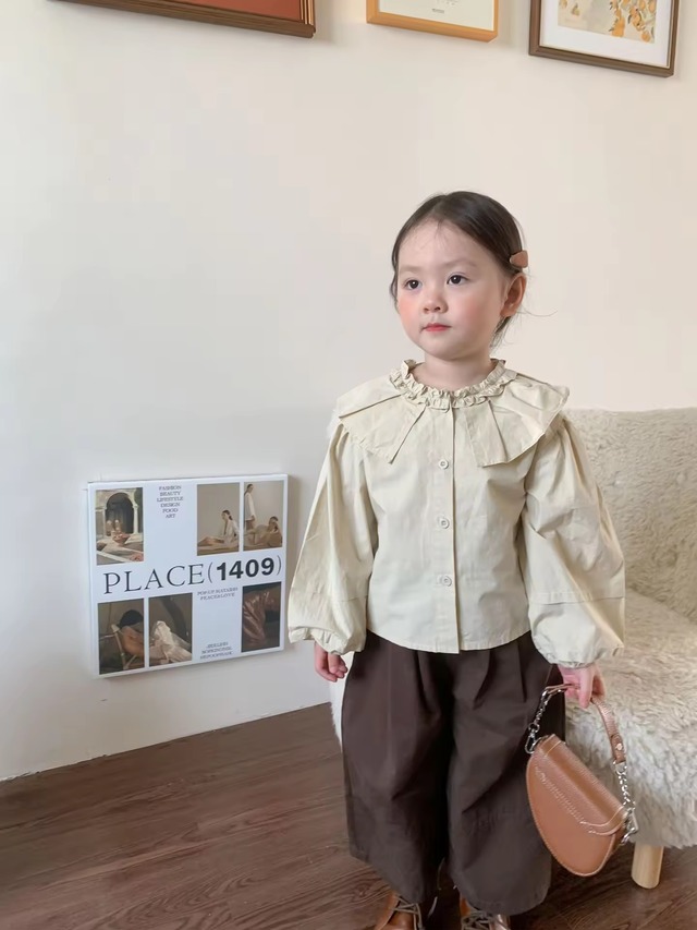 【取寄】人と差がつくハイセンスなフリルハイネックカラーブラウス