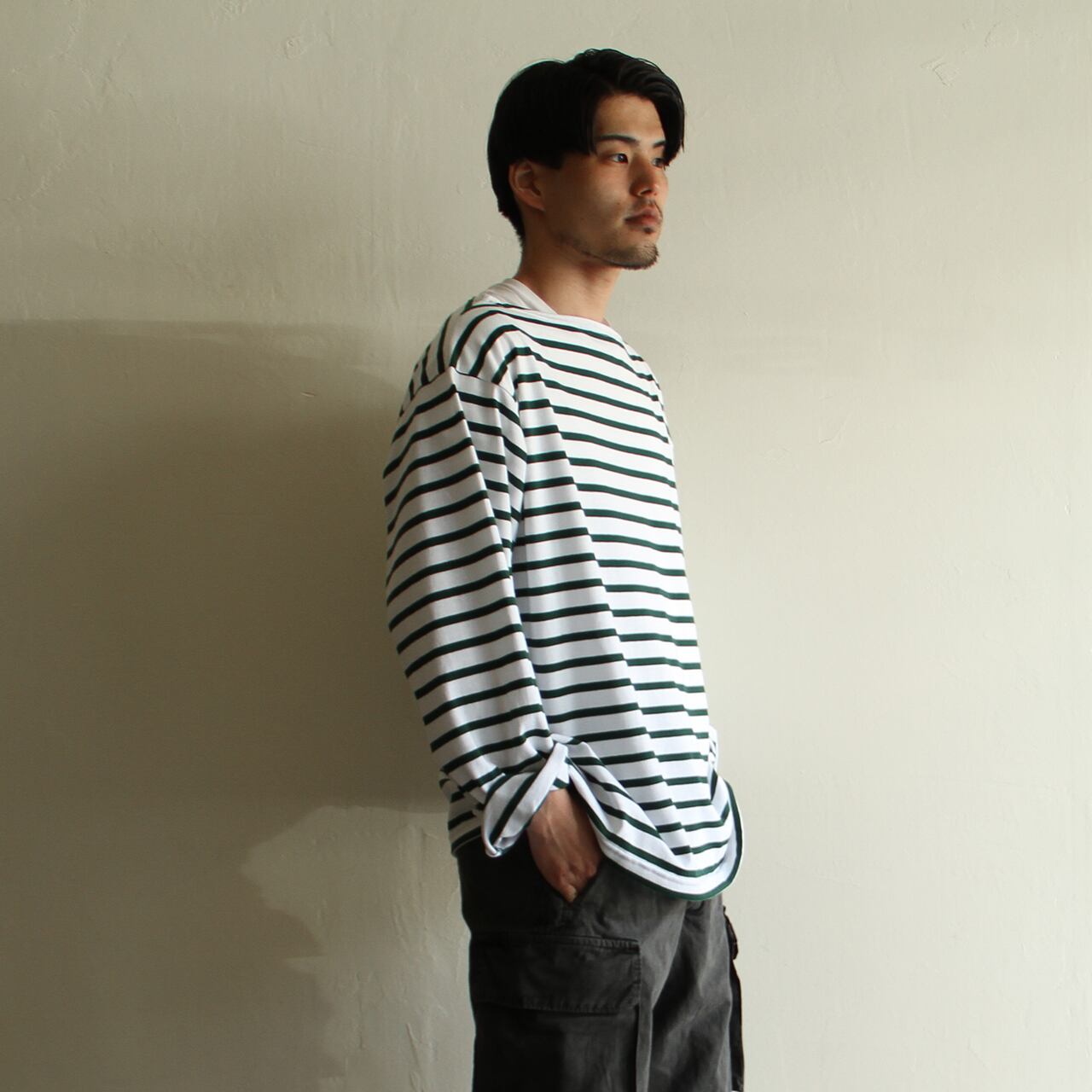 OUTIL / TRICOT AAST WHITE×BLACK
