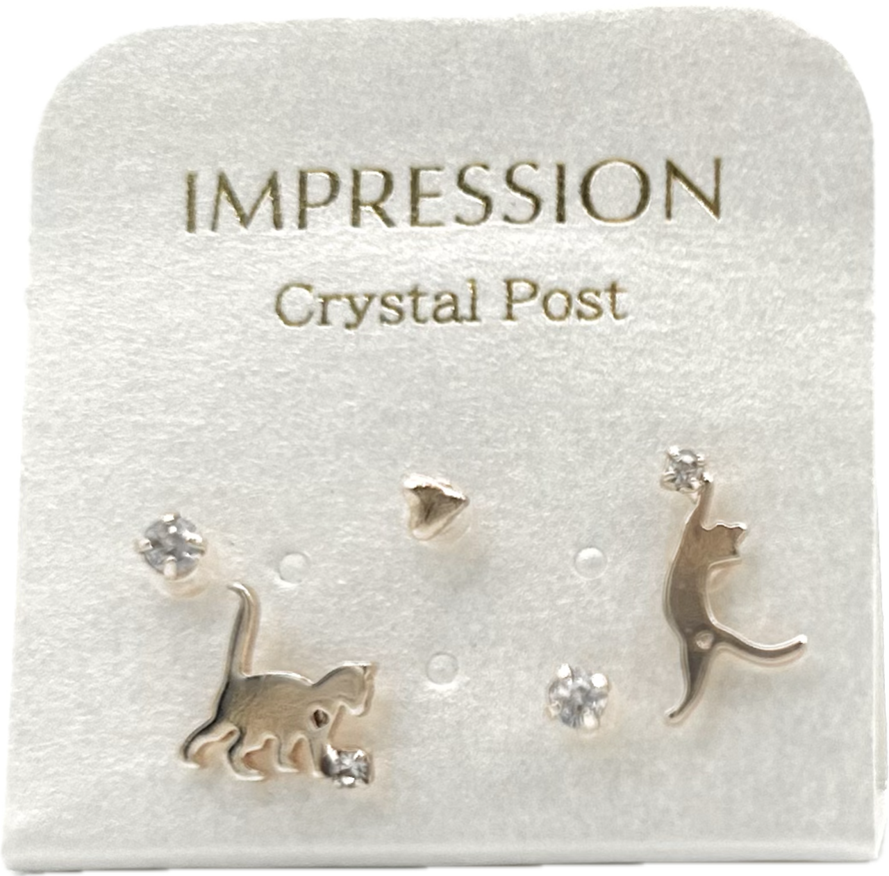 樹脂ポストピアス：メタルキャット　IMPRESSION