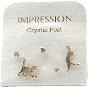 樹脂ポストピアス：メタルキャット　IMPRESSION