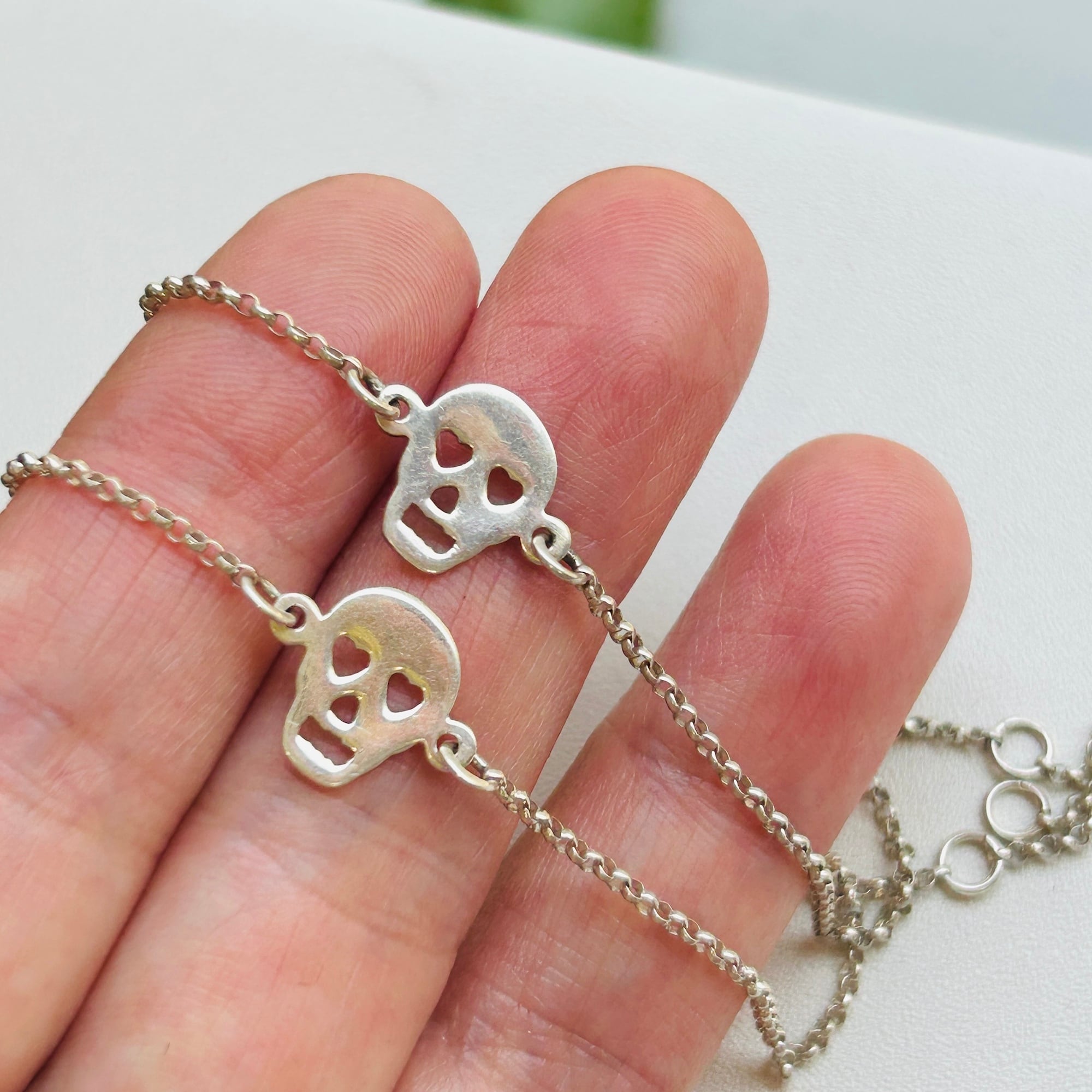 シルバー925 Old Stock Skull ブレスレット（バラ売り） | Milo
