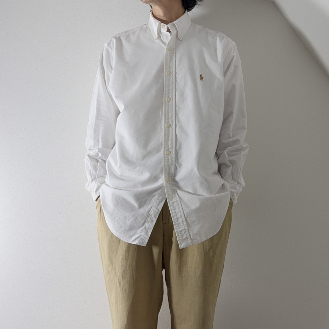 Ralph Lauren oxford BD shirt "YARMOUTH" white [L相当] 古着 - 12