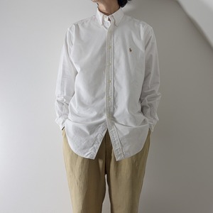 Ralph Lauren oxford BD shirt "YARMOUTH" white [L相当] 古着
