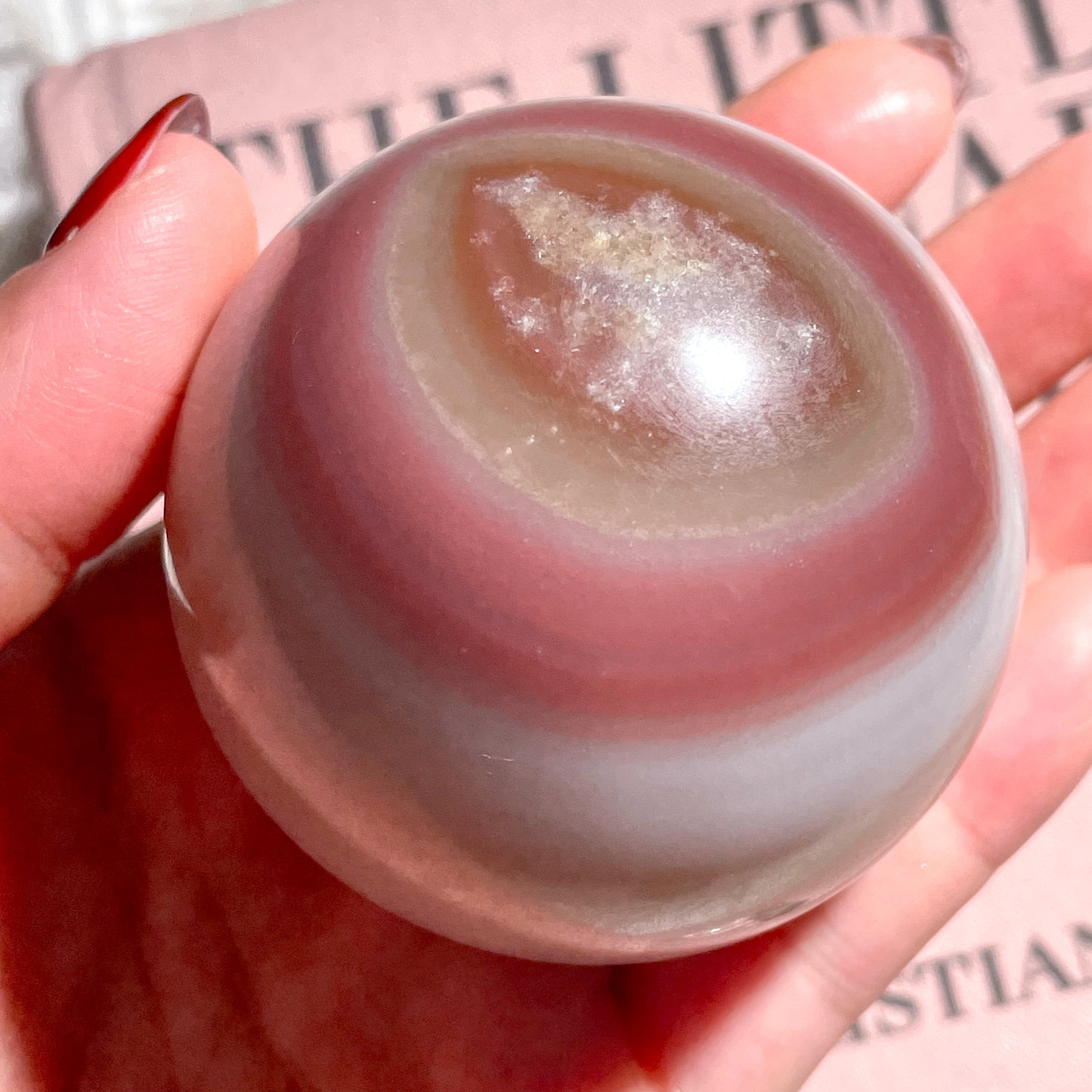 Pink Onyx Sphere ✧ ピンクオニキス | FLUXY - 天然石と鉱物のお店